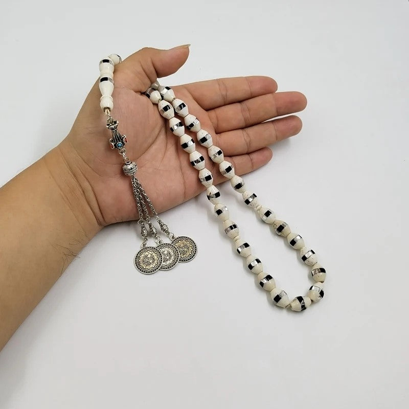 Tasbih chapelet - Os de chameau blanc naturel