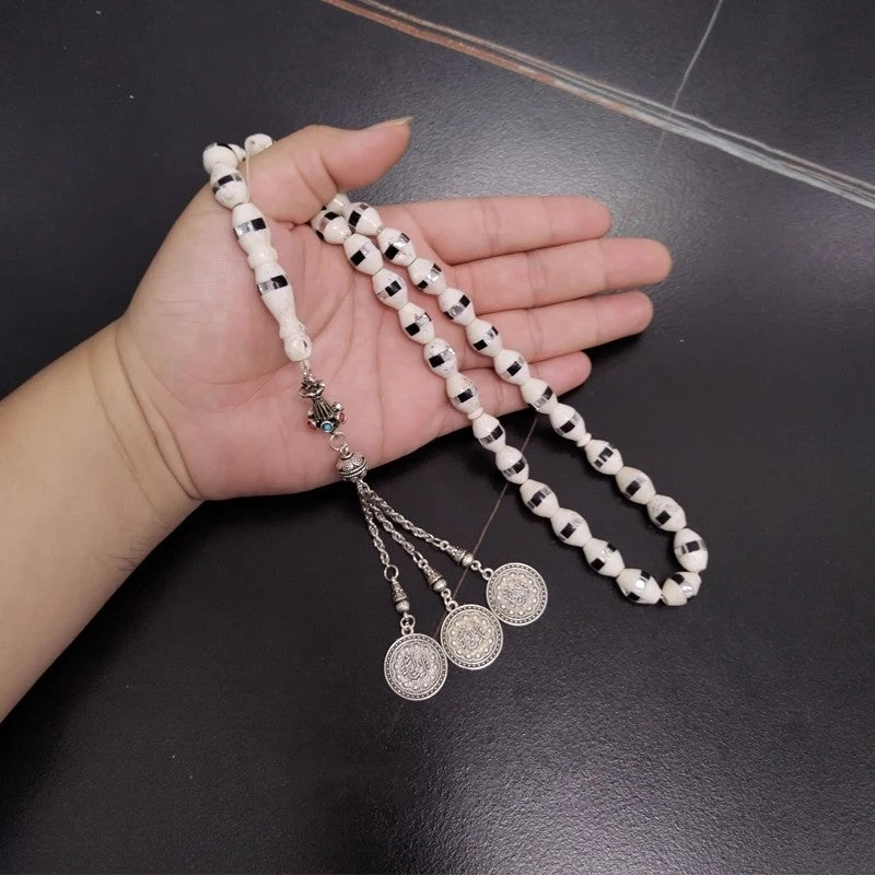Tasbih chapelet - Os de chameau blanc naturel