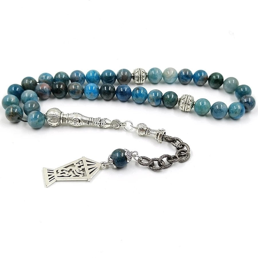 Tasbih chapelet - Pierre d'apatite naturelle