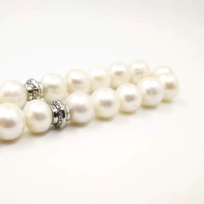 Tasbih Natural Freshwater Pearls 100% Genuine Pearls Red Agates Muslim Islamic Women Jewelry Fashion Necklace Arabic Accessories