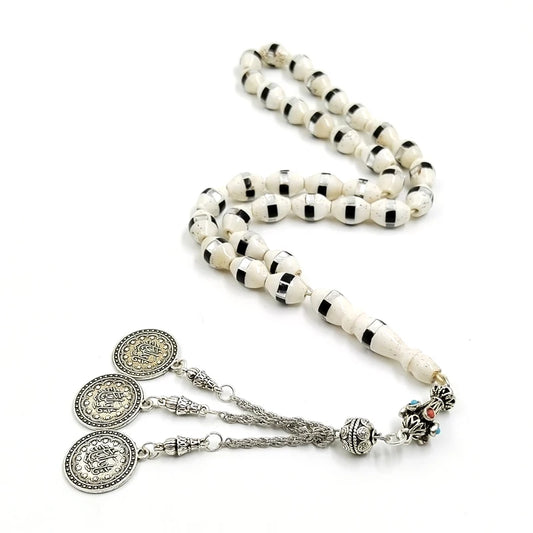 Tasbih Natural White Camel Bone 33 Prayer Beads Muslim Handmade Rosary Arabic Fashion Accessories Turkish Islamic Bracelet