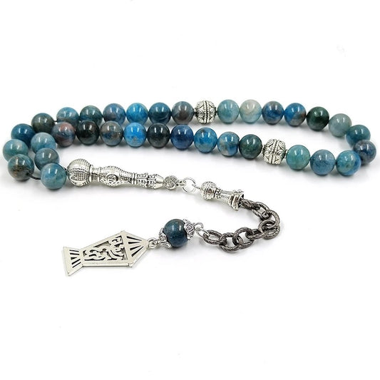 Tasbih chapelet - Pierre d'apatite naturelle